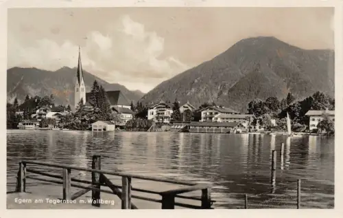 Egern am Tegersee m. Wallberg Postkarte AK 1936