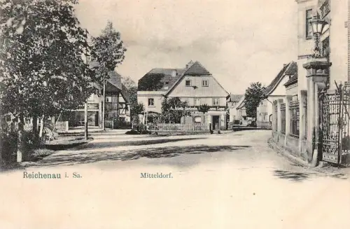 Reichenau i. Sa. Mitteldorf Postkarte AK