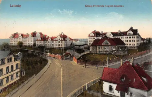 Leisnig König-Friedrich-August-Kaserne Feldpostkarte AK 1917