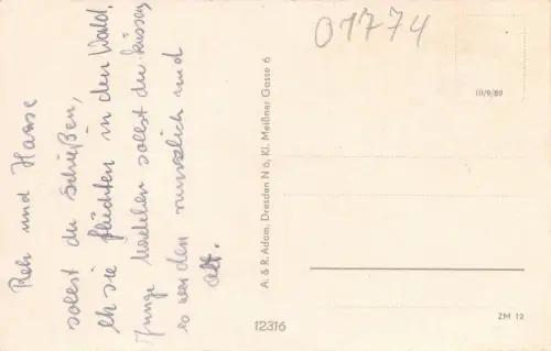 Klingenberg/Sa. Postkarte