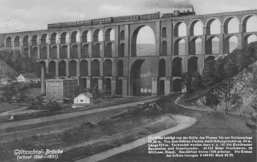 Göltzschtal-Brücke erbaut 1846-1851 Postkarte