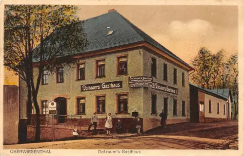 Oberwiesenthal Dotzauer's Gasthaus Postkarte AK 1936