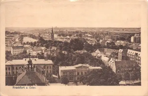 Stadtansicht von Frankfurt an der Oder Brandenburg Postkarte AK