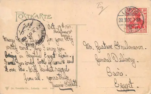 Leipzig Marktplatz Rathaus Ansicht Postkarte AK 1907