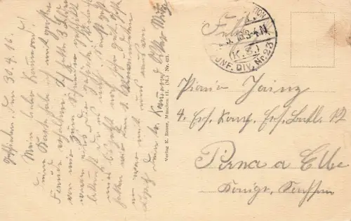 Eine gemütliche Kartenpartie im Felde Soldaten Postkarte AK 1916