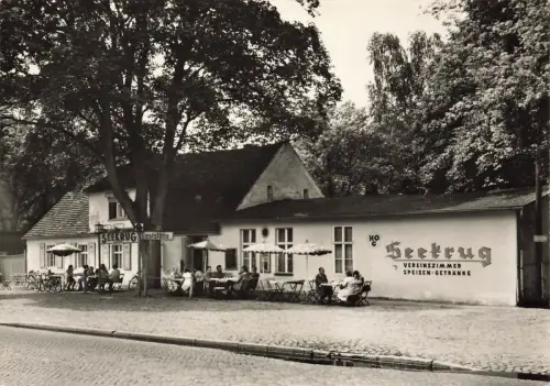 HO-Gaststätte Seekrug am Wandlitzsee Brandenburg Postkarte AK
