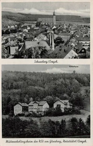 Stadt Schneeberg, Müttererholungsheim Neustädtel Erzgebirge Sachsen AK 1942