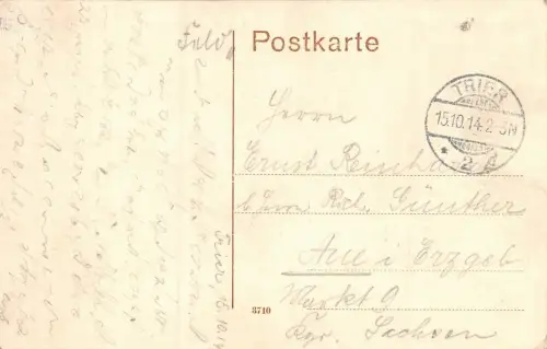 Hof i. B. Total vom Theresienstein Feldpostkarte AK 1914
