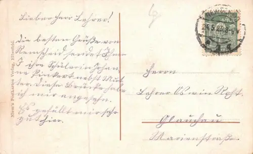 Berg. Land Riesenbrücke Müngsten mit Schloß Küppelstein Postkarte AK 1923