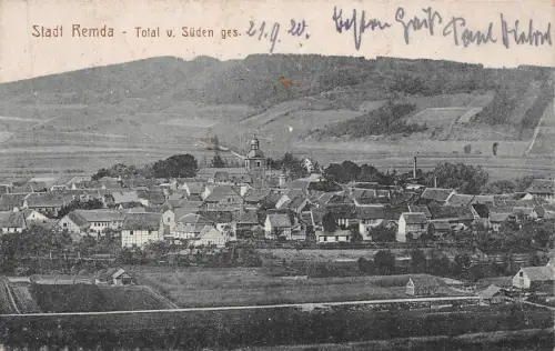 Stadt Remda Total v. Süden ges. Postkarte AK 1920