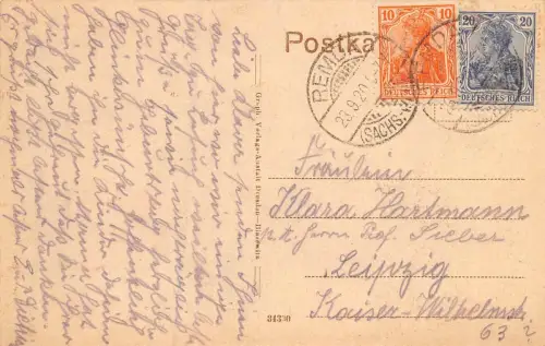 Stadt Remda Total v. Süden ges. Postkarte AK 1920