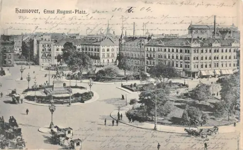 Hannover Ernst August-Platz Niedersachsen Postkarte AK 1904