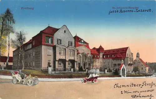 Saint Johannis-Hospital Freiberg Sachsen Postkarte AK 1916
