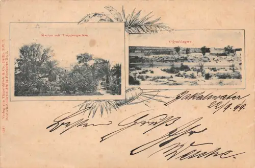 DSWA Deutsch-Südwest-Afrika AK OTJYMBINGWE gel. Jakalswater. 1899