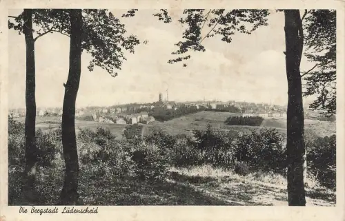 Stadtansicht Bergstadt Lüdenscheid Nordrhein-Westfalen Postkarte AK 1940