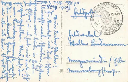 AK Radiumbad Brambach 1943