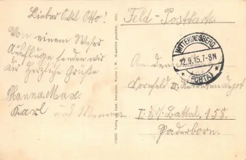 Porta Westfalica An der Weser Gedicht Franz v. Dingelstedt AK 1915