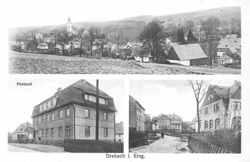 Drebach i. Erzg. Postamt Ansicht Postkarte