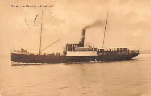 Gruss vom Dampfer "Albatross" Postkarte AK 1913