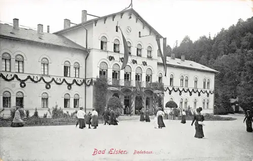 Bad Elster Badehaus Geschmacksmusterschutz Postkarte