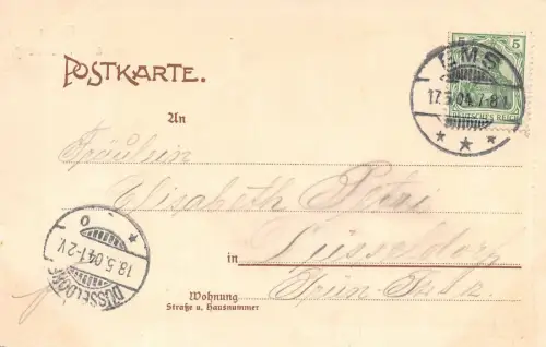 Gruss aus Arenberg Kirche, Hochaltar Postkarte 1904