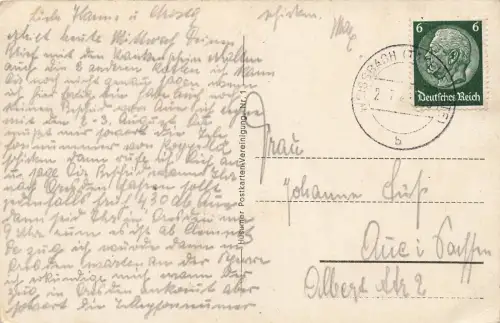 Markt mit Brunnen in Husum Schleswig-Holstein Postkarte AK