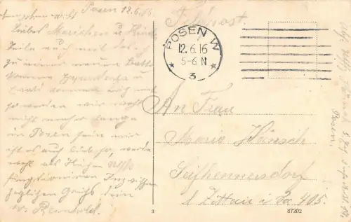 Rathaus in Posen Postkarte AK 1916