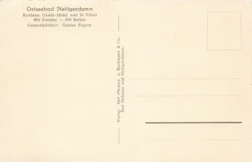 Villa Großfürstin Marie und Strandpromenade in Heiligenbad Meckl. Postkarte AK