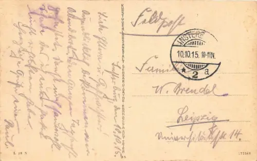 Insterburg Partie im Stadtpark Feldpostkarte AK 1915