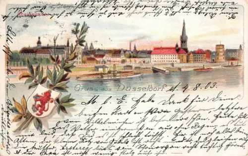 Gruss aus Düsseldorf Postkarte 1903