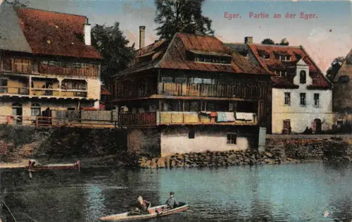 Eger Partie an der Eger Postkarte