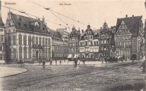 Marktplatz in Bremen Postkarte AK