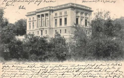 Weimar Goethe Schiller-Archiv Postkarte AK 1904