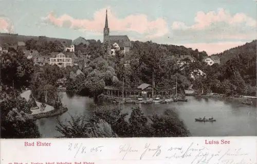 Bad Elster Luisa See Postkarte AK 1905