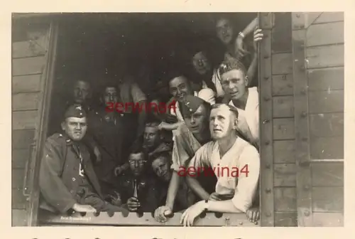 Zugtransport Soldaten des Flak-Regiment 3 Gotha nach Deep Stettin