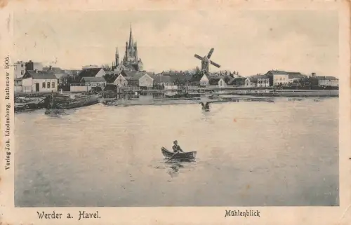 Werder an der Havel Brandenburg, Mühlenblick AK 1908