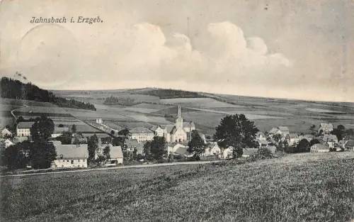 Stadtansicht Johnsbach Erzgebirge Sachsen Postkarte AK 1912
