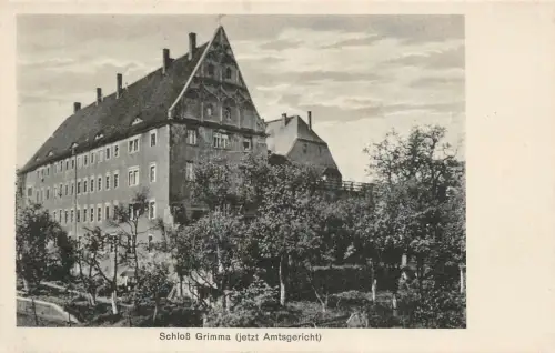 Schloß Grimma (jetzt Amtsgericht) Postkarte AK