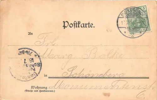 Swinwmünde / Świnoujście Westpommern Seebrücke mit Strandleben Kinder 1903