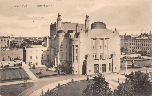 Cottbus Stadttheater Postkarte 1915