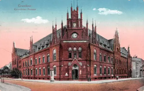 Graudenz Kaiserliches Postamt Feldpostkarte AK 1916