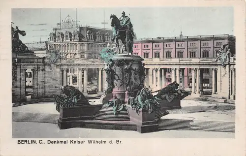 Berlin C. Denkmal Kaiser Wilhelm d. Gr. Postkarte AK 1925