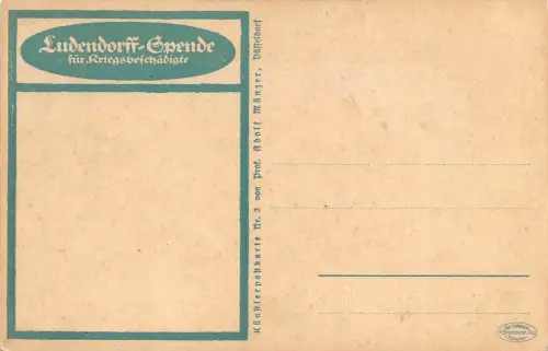 Ludendorff Spende für Kriegsbeschädigte Patriotika Postkarte