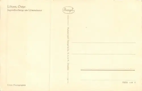 Lötzen Ostpr. Jugendherberge am Löwentinsee Postkarte AK