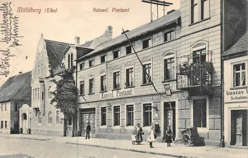 Mühlberg (Elbe) Kaiserl. Postamt Postkarte AK