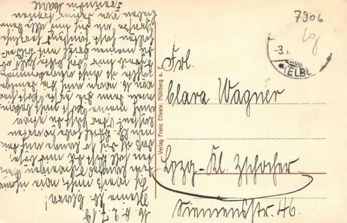 Mühlberg (Elbe) Kaiserl. Postamt Postkarte AK