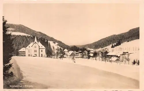 Wintersportplatz Wildenthal Erzgebirge Sachsen Postkarte