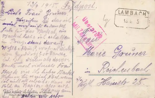 Ansicht Lambach an der Traun Österreich Postkarte AK 1915