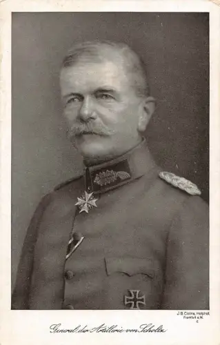 Porträt General der Artillerie von Scholtz Pour le Mérite Postkarte
