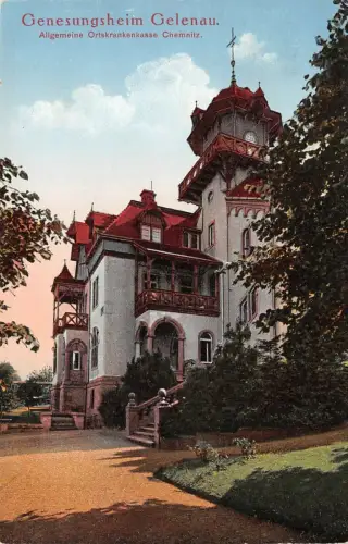Genesungsheim Gelenau Erzgebirge Sachsen Postkarte AK 1926